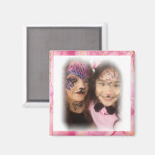 Foto Marmor Rosa Grenze Magnet (Vorderseite/Rückseite)