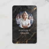 Foto, Marmor, Schwarz-Gold, Salon Visitenkarte (Vorderseite)