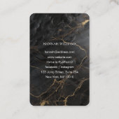 Foto, Marmor, Schwarz-Gold, Salon Visitenkarte (Rückseite)
