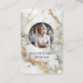 Foto, Marmor, Weißgold, Salon Visitenkarte (Vorderseite)