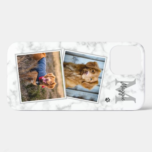 Foto-Marmormonogramm Case-Mate iPhone Hülle (Rückseite (Horizontal))