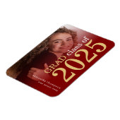 Foto Maroon Gold 2025 Abschluss Ankündigung Magnet (Linke Seite)