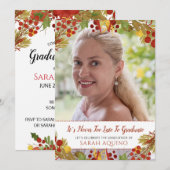 Foto Mature Woman Graduation Party Einladung (Vorne/Hinten)