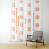 Foto-Mauer zum Öffnen von Logos in Großunternehmen Wandteppich (Beispiel)