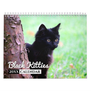Foto-Mauerkalender für Schwarze Kätzchen Kalender