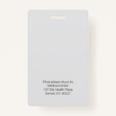 Foto Medical Identification Abzeichen Ausweis (Rückseite)