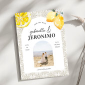 Foto Mediterran Italienische Tile & Lemon Hochzeit Save The Date