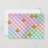 Foto Meerjungfrau 1. Geburtstag Party ONEder See Dankeskarte (Rückseite)