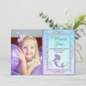 FOTO - Meerjungfrau Danke Karte (Stehend Vorderseite)