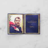 Foto Meilenstein Geburtstag Vielen Dank, blaues Go Dankeskarte (Innenseite)