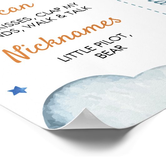 Foto Meilenstein-Poster für das Flugzeug Poster (Ecke)