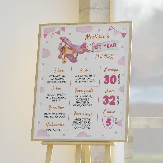 Foto Meilenstein-Poster für das Flugzeug Poster