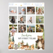 Foto-Meilenstein-Poster für Landtiere im ersten Ja Poster (Vorne)