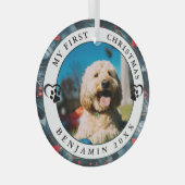 Foto mein erstes Weihnachten Ornament Aus Glas (Vorderseite Rechts)