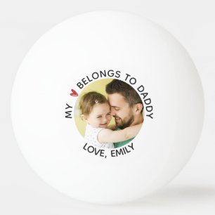 Foto MEIN HERZ GEHÖRT ZU Personalisiert DADDY Tischtennisball