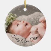 Foto meine erste Weihnachtszeit als Tante Keramik Ornament (Hinten)