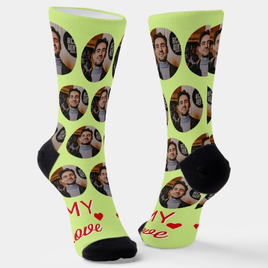 Foto meiner Liebe für Ehefrau Socken (Gewinkelt)