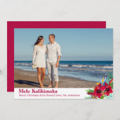 Foto Mele Kalikimaka Weihnachtskarten Feiertagskarte (Vorne/Hinten)