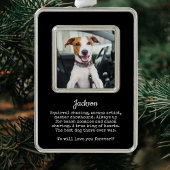 Foto Memorial Custom Keepake | Pet Loss Rahmen-Ornament Silber
