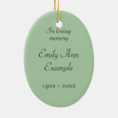 Foto-Memorial / Erinnerung Keramik Ornament (Hinten)