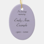 Foto-Memorial / Erinnerung Keramik Ornament (Hinten)