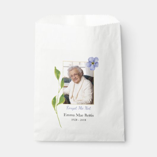Foto Memorial Gefallen Tasche mit blau Vergessen S Geschenktütchen (Vorderseite)