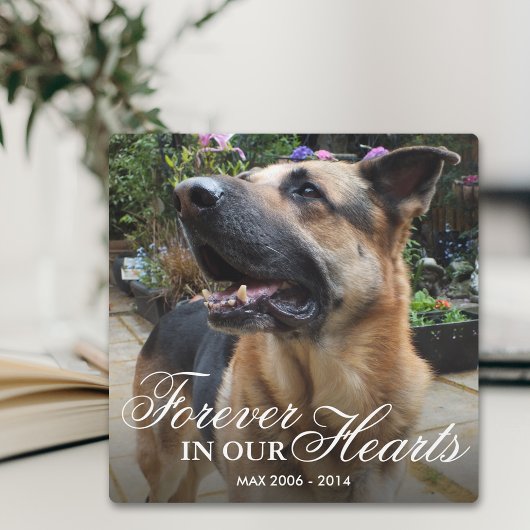 Foto-Memorial-Geschenk | Forever in unseren Herzen Fotoplatte
