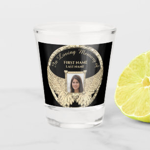 Foto Memorial Gold Engel Wings Shotglas Schnapsglas