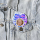 Foto Memorial Heart Angel Wings Button (Beispiel)