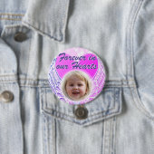 Foto Memorial Heart Angel Wings Button (Beispiel)