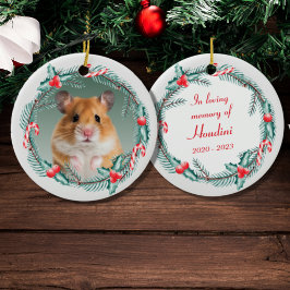 Foto Memorial Holiday Wreath Keramik Ornament