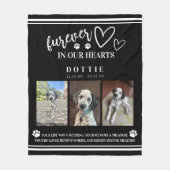 Foto Memorial Hund Furever in unserem Herzen Fleecedecke (Vorderseite)