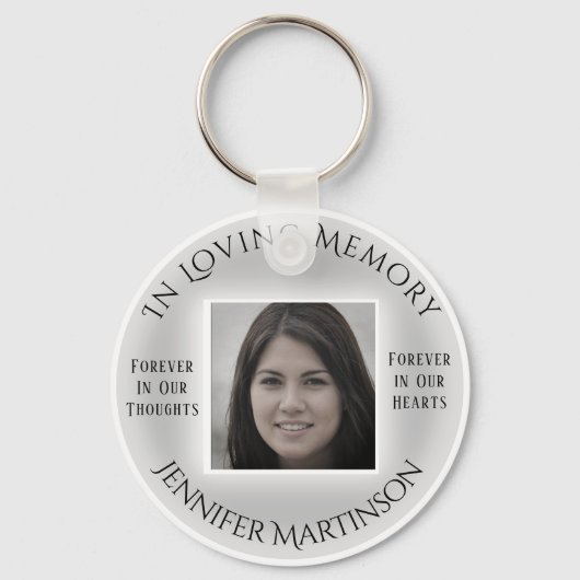 Foto Memorial in Love Memory Schlüsselanhänger (Vorderseite)