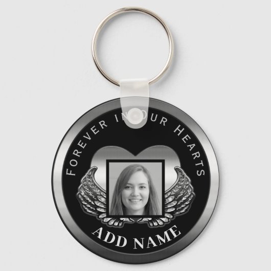 Foto Memorial in Love Memory Schlüsselanhänger (Vorderseite)