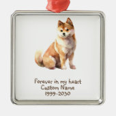 Foto-Memorial Keepake-Dog Ornament Aus Metall (Vorne)