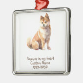 Foto-Memorial Keepake-Dog Ornament Aus Metall (Links)