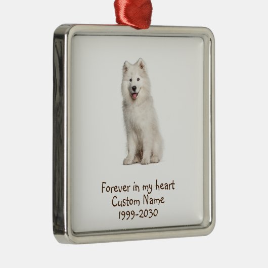 Foto-Memorial Keepake-Dog Ornament Aus Metall (Rechts)