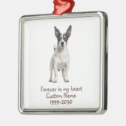 Foto-Memorial Keepake-Dog Ornament Aus Metall (Links)