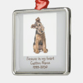 Foto-Memorial Keepake-Dog Ornament Aus Metall (Links)