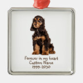 Foto-Memorial Keepake-Dog Ornament Aus Metall (Vorne)