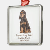 Foto-Memorial Keepake-Dog Ornament Aus Metall (Links)