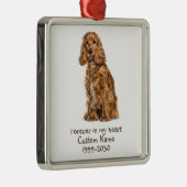 Foto-Memorial Keepake-Dog Ornament Aus Metall (Rechts)