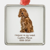 Foto-Memorial Keepake-Dog Ornament Aus Metall (Vorne)