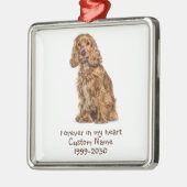 Foto-Memorial Keepake-Dog Ornament Aus Metall (Links)