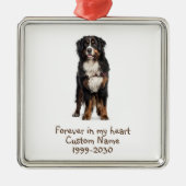 Foto-Memorial Keepake-Dog Ornament Aus Metall (Vorne)