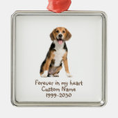 Foto-Memorial Keepake-Dog Ornament Aus Metall (Vorne)