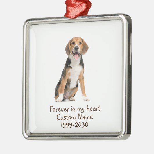 Foto-Memorial Keepake-Dog Ornament Aus Metall (Links)