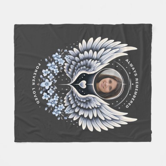 Foto Memorial Keepake Fleecedecke (Vorderseite (Horizontal))