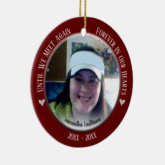 Foto Memorial Keepake Ornament (Rechts)