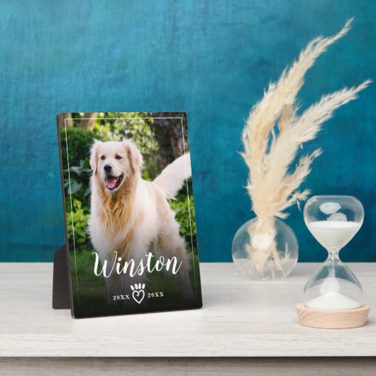 Foto-Memorial Keepake Paw Print Heft Fotoplatte (Seite)